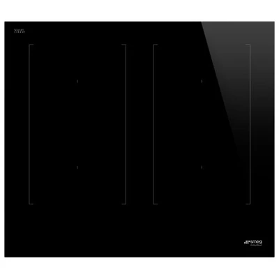 Surface de cuisson à induction de 24 po à 4 éléments de Smeg (SIMU324D) - Noir