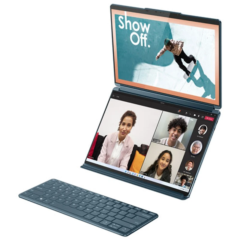 Portable à écran tactile de 13 po Yoga Book 9i de Lenovo - Bleu sarcelle (Evo i7-1355U d'Intel/SSD 1 To/RAM 16 Go/Windows 11)