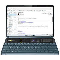 Portable à écran tactile de 13 po Yoga Book 9i de Lenovo - Bleu sarcelle (Evo i7-1355U d'Intel/SSD 1 To/RAM 16 Go/Windows 11)