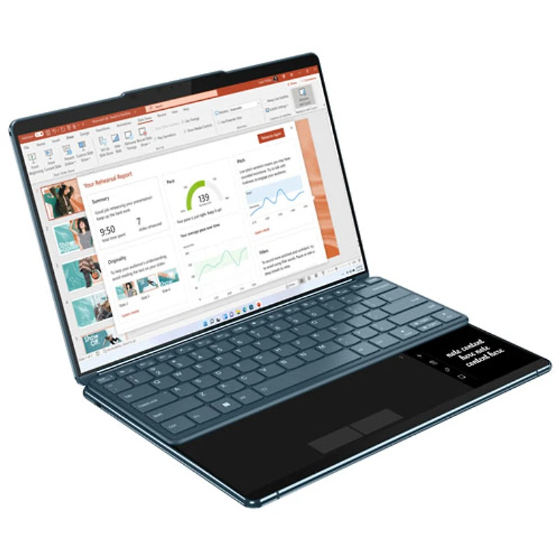Portable à écran tactile de 13 po Yoga Book 9i de Lenovo - Bleu sarcelle (Evo i7-1355U d'Intel/SSD 1 To/RAM 16 Go/Windows 11)