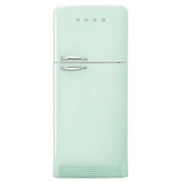 Smeg Retro 32" 19.2 Cu. Ft. Top Freezer Refrigerator with Ice Dispenser (FAB50URPG3) - Pastel Green