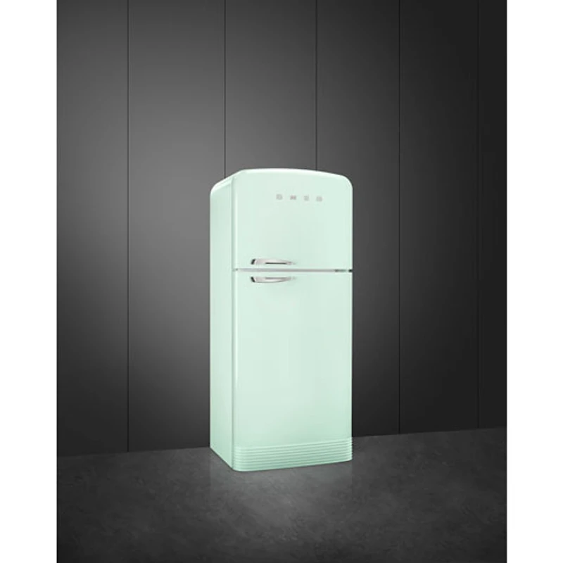Smeg Retro 32" 19.2 Cu. Ft. Top Freezer Refrigerator with Ice Dispenser (FAB50URPG3) - Pastel Green