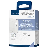 Insignia Dual Port 70W USB-C Wall Charger - White