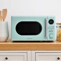 Insignia Retro 0.7 Cu. Ft. Retro Compact Microwave (NS-MW7RM5-C) - Mint - Only at Best Buy