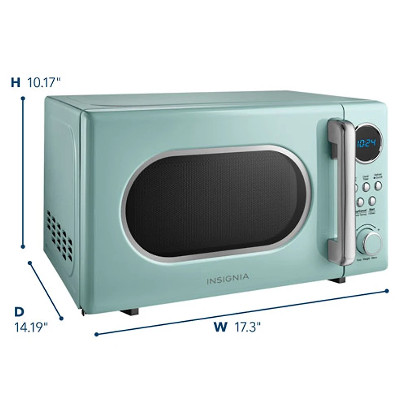 Insignia Retro 0.7 Cu. Ft. Retro Compact Microwave (NS-MW7RM5-C) - Mint - Only at Best Buy
