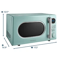 Insignia Retro 0.7 Cu. Ft. Retro Compact Microwave (NS-MW7RM5-C) - Mint - Only at Best Buy