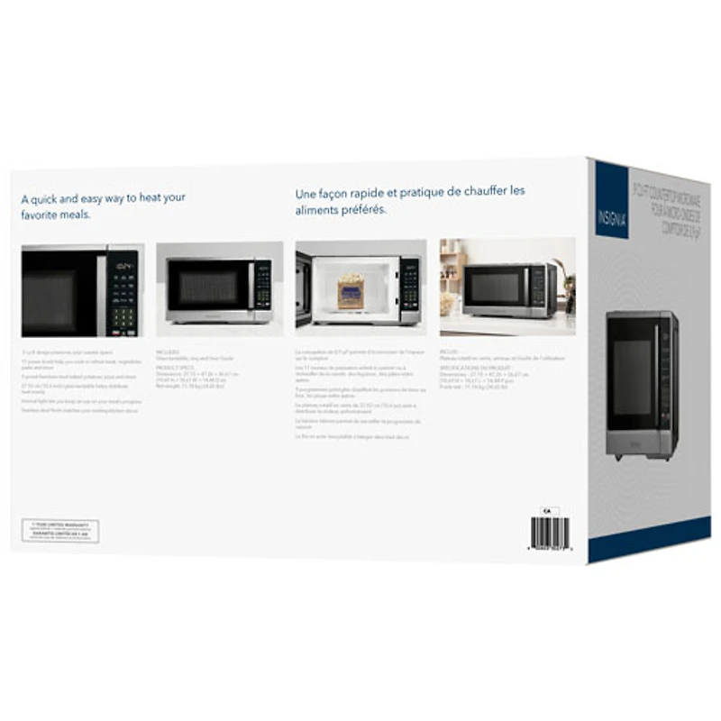 Insignia 0.9 Cu. Ft. Compact Countertop Microwave (NS-MW9SS5-C) - Stainless Steel - Only at Best Buy