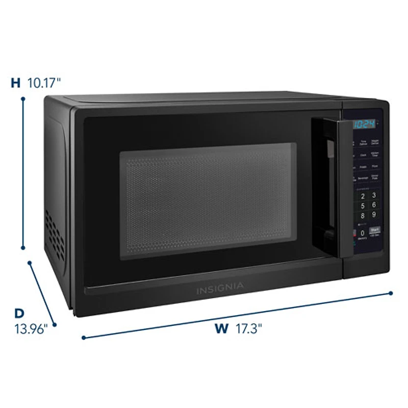Micro-ondes compact de 0,7 pi³ d'Insignia (NS-MW7BK5-C) - Noir - Exclusivité de Best Buy