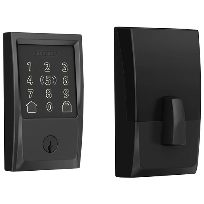 Serrure intelligente à pêne dormant Wi-Fi Encode Plus de Schlage - Noir mat