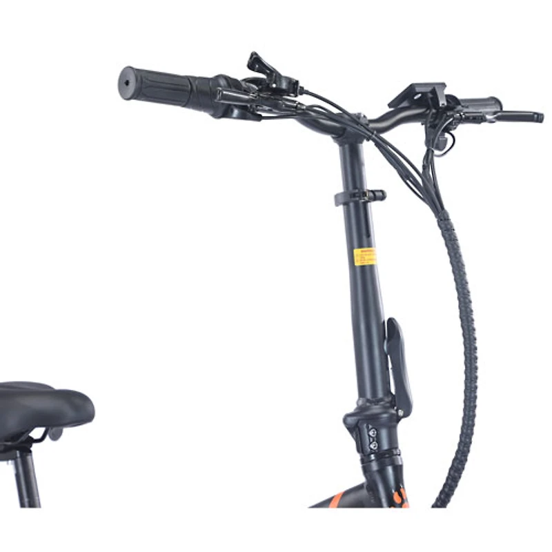 Vélo de promenade électrique repliable à gros pneus PowerPath de GoTyger (moteur 500 W/autonomie jusqu'à 45 km) - Noir