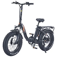 Vélo de transport électrique repliable à cadre bas PowerPath de GoTyger (moteur 500 W/autonomie jusqu'à 45 km) - Noir