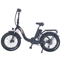 Vélo de transport électrique repliable à cadre bas PowerPath de GoTyger (moteur 500 W/autonomie jusqu'à 45 km) - Noir