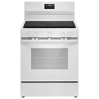 Cuisinière électrique autonome à 5 éléments de 5,3 pi³ et 30 po de Frigidaire (FCRE305CBW) - Blanc