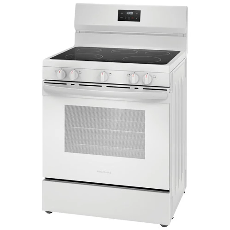 Cuisinière électrique autonome à 5 éléments de 5,3 pi³ et 30 po de Frigidaire (FCRE305CBW) - Blanc