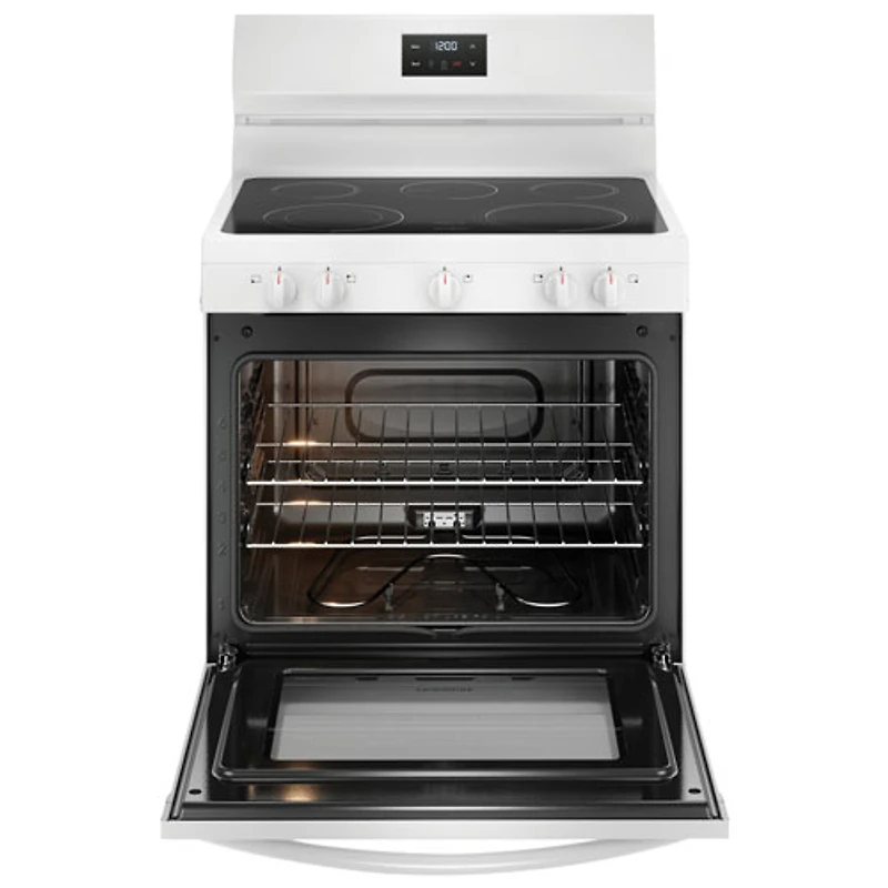 Cuisinière électrique autonome à 5 éléments de 5,3 pi³ et 30 po de Frigidaire (FCRE305CBW) - Blanc