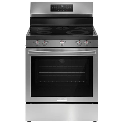Frigidaire Gallery 30" 5.3 Cu. Ft. True Convection Freestanding Electric Range (GCRE306CBF) - Stainless Steel