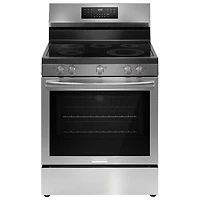 Frigidaire Gallery 30" 5.3 Cu. Ft. True Convection Freestanding Electric Range (GCRE306CBF) - Stainless Steel