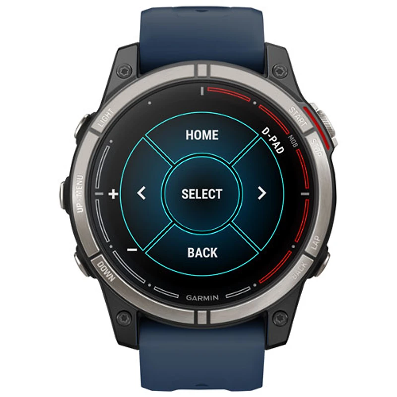 Montre intelligente nautique Bluetooth de 47 mm Quatix 7 Pro de Garmin - Bleu marine