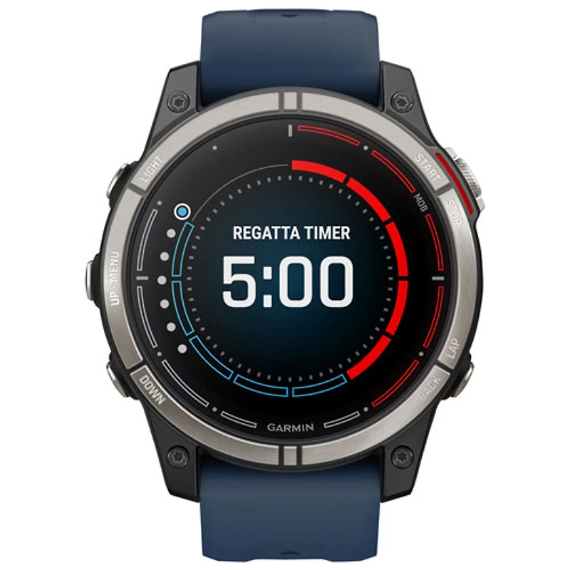 Montre intelligente nautique Bluetooth de 47 mm Quatix 7 Pro de Garmin - Bleu marine