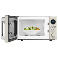 Insignia Retro 0.7 Cu. Ft. Retro Compact Microwave (NS-MW7RM5-C) - Cream - Only at Best Buy