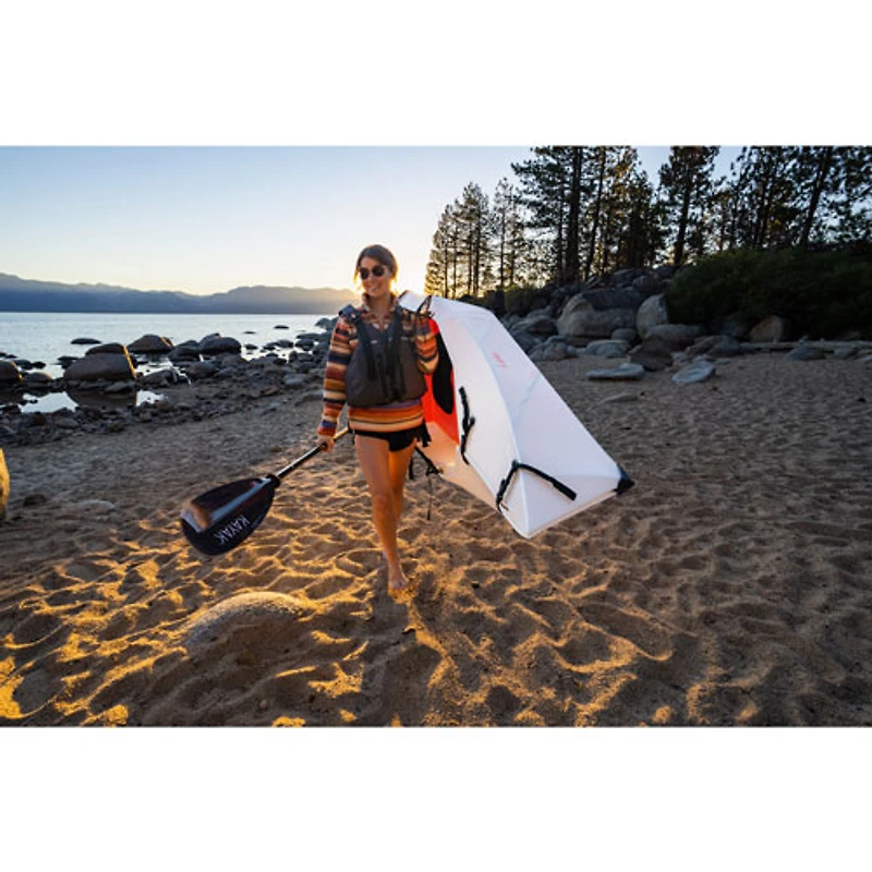Kayak pliable de 9 pi avec pagaie Lake d'Oru Kayak - Blanc