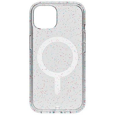 BodyGuardz Carve Fitted Hard Shell Case with MagSafe for iPhone 15 - Silver Sparkle