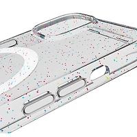 BodyGuardz Carve Fitted Hard Shell Case with MagSafe for iPhone 15 - Silver Sparkle