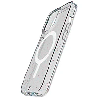 BodyGuardz Carve Fitted Hard Shell Case with MagSafe for iPhone 15 Pro - Silver Sparkle