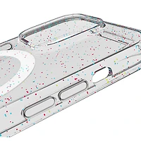 BodyGuardz Carve Fitted Hard Shell Case with MagSafe for iPhone 15 Pro - Silver Sparkle