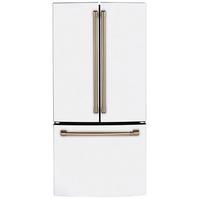 Boîte ouverte - Réfrigérateur à deux portes 18,6 pi³ 33 po Café (CWE19SP4NW2) - Blanc mat - Endommagé