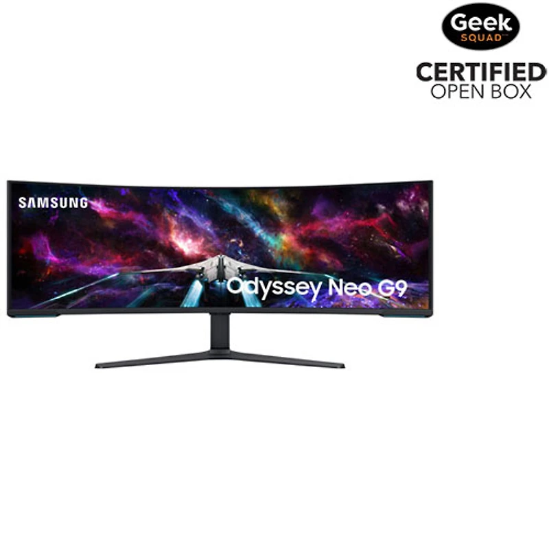 Open Box - Samsung 57" 8K Ultra HD 240Hz 1ms GTG LED Gaming Monitor (LS57CG952NNXZA) - Black/White