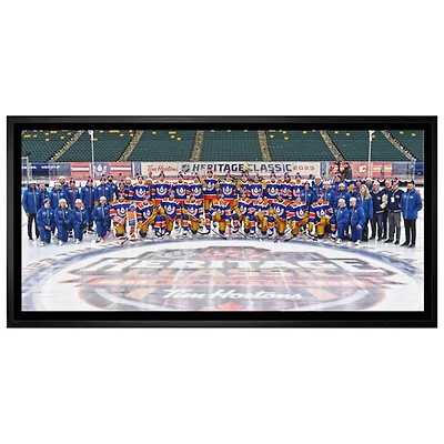 Toile encadrée Heritage Classic des Oilers d'Edmonton de Frameworth (31 x 16 po)