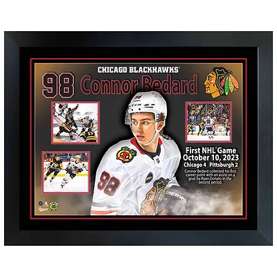 Frameworth - Blackhawks de Chicago : Collage encadré de la première partie de Connor Bedard (28 x 37 po)