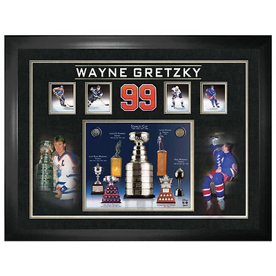 Photo de la LNH de Frameworth : Photo encadrée de collage de trophées de Wayne Gretzky (34 x 26 po)