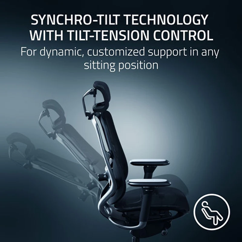 Razer Fujin Pro Ergonomic Mesh Gaming Chair - Black