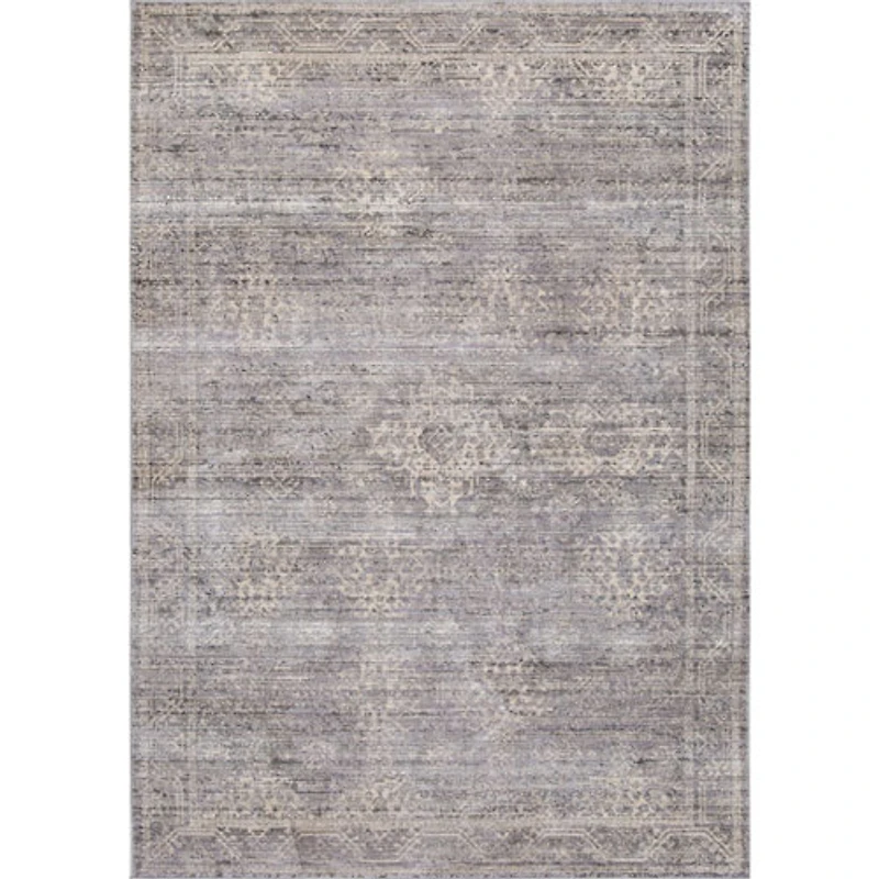 Carpette de 8 x 11 pi Elsa - Gris/Ivoire/Brun