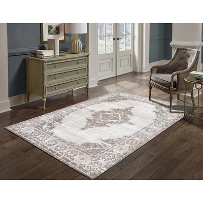 Carpette de 5 x 8 pi Metropolitan - Gris/Crème