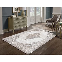 Carpette de 8 x 11 pi Metropolitan - Gris/Crème