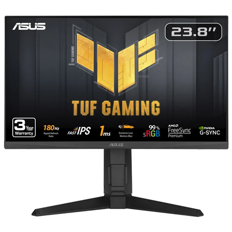 ASUS TUF 23.8" FHD 180Hz 1ms GTG IPS LED G-Sync FreeSync Gaming Monitor (VG249QL3A)