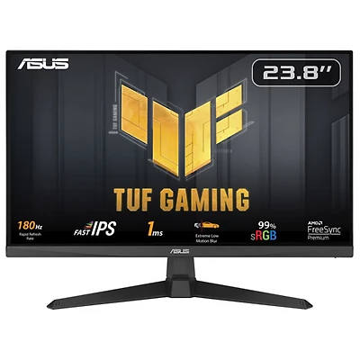 Moniteur de jeu DEL IPS HD intégrale 180 Hz de 23,8 po TUF d'ASUS avec temps de réponse de 1 ms gris à gris (VG249Q3A)