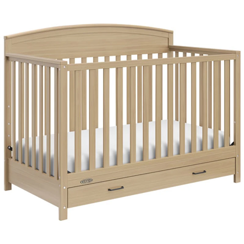 Lit de bébé transformable 5-en-1 Benton de Graco avec tiroir - Bois flotté