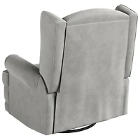 Fauteuil coulissant inclinable recouvert à ailettes Serenity de Storkcraft avec port de chargement USB - Acier