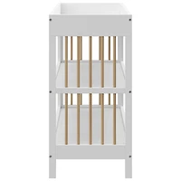Table à langer à 2 tablettes Teddi de Graco avec coussin à langer - Blanc/Bois flotté