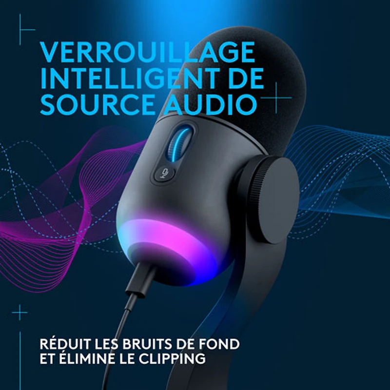 Logitech G Yeticaster GX Dynamic Supercardioid Gaming LIGHTSYNC RGB Gaming Microphone & Boom Arm Bundle - Only at Best Buy