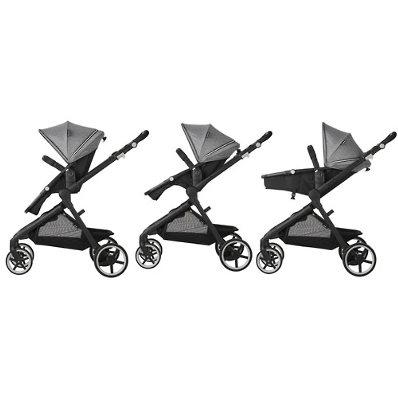 Evenflo Gold SensorSafe Pivot Xpand Smart Modular Travel System w/ LiteMax Infant Car Seat - Moonstone Grey/Black