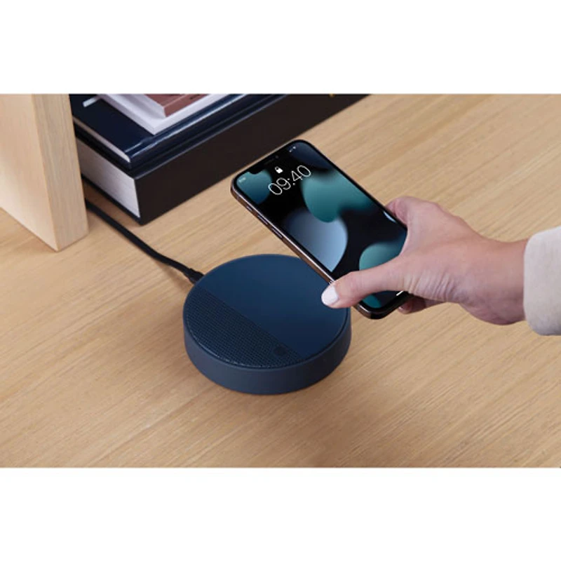 Lexon Oslo Energy+ (Plus) 10W Wireless Charging Station for Qi-Enabled Devices (LL141DB) - Navy Blue