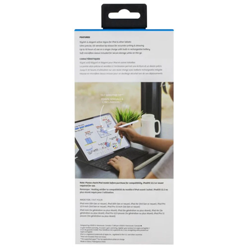 Stylet Precision de LOGiiX pour iPad - Blanc