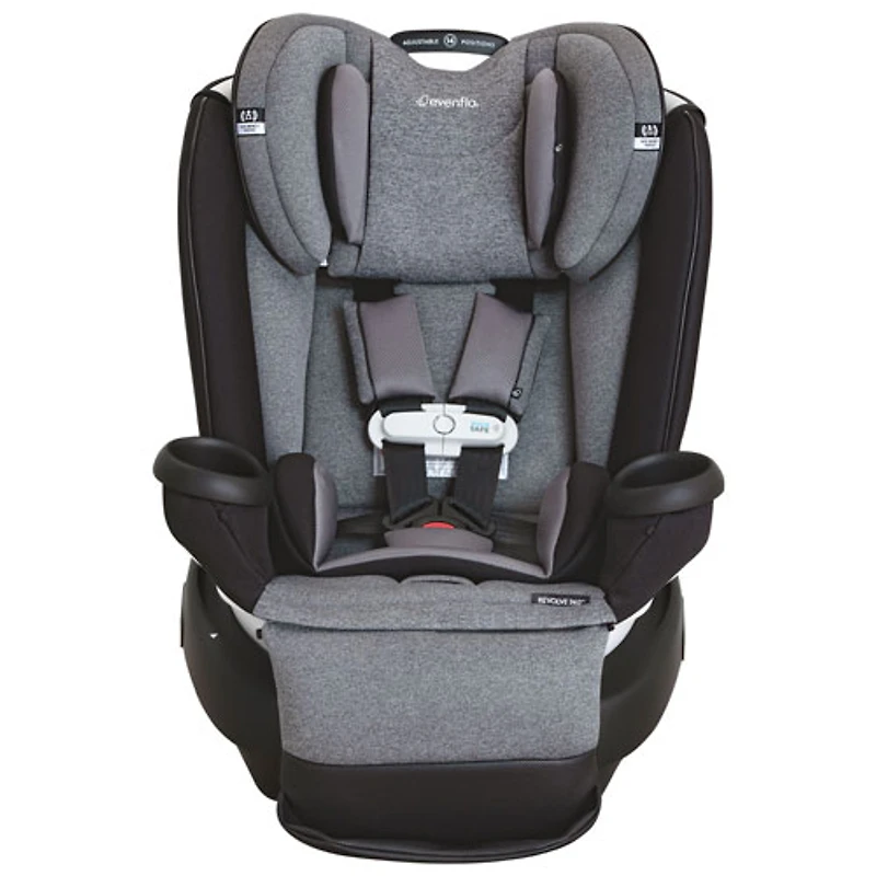 Siège d'auto rehausseur convertible 3-en-1 à dossier haut Revolve360 Extend d'Evenflo - Gris lunaire