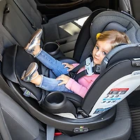 Evenflo Gold Revolve360 Extend All-in-One Convertible High-back Booster Car Seat w/ Sensor Safe -Moonstone Grey