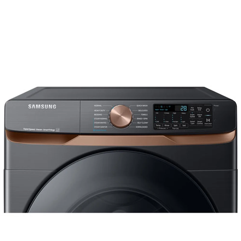 Samsung 5.8 Cu. Ft. High Efficiency Front Load Steam Washer (WF50BG8300AVUS) - Black Stainless Steel